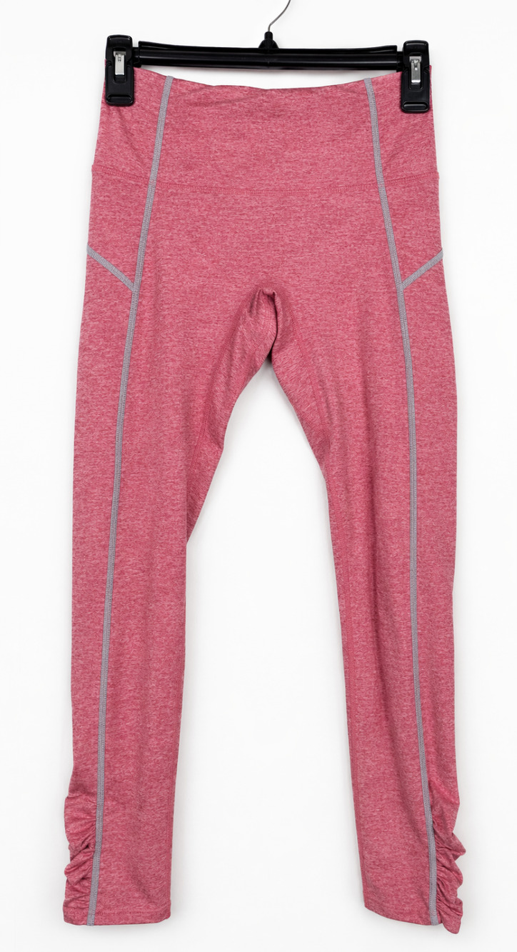 FP Movement by Free People Ruched Ankle Leggings XS Pink Heathered